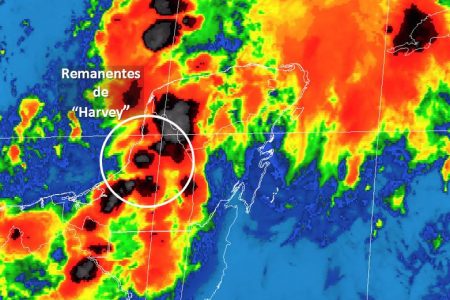 La tormenta Harvey sale de la Península de Yucatán