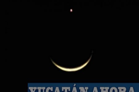 Amanece “más tarde” y se forma la bandera del islam en el cielo yucateco