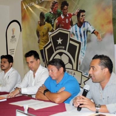 Anuncian la “Copa América Yucatán de futbol Indoor” en el Polifórum Zamná