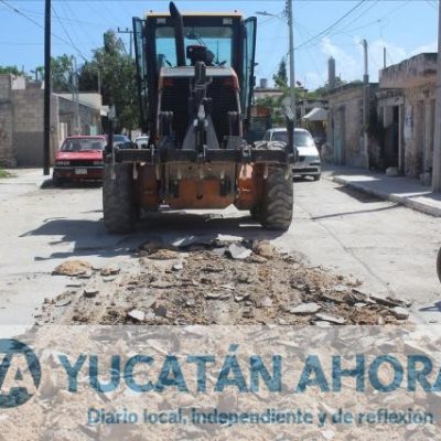Reconstruyen la infraestructura vial en Progreso