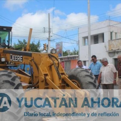 Repavimentan importante calle en Progreso