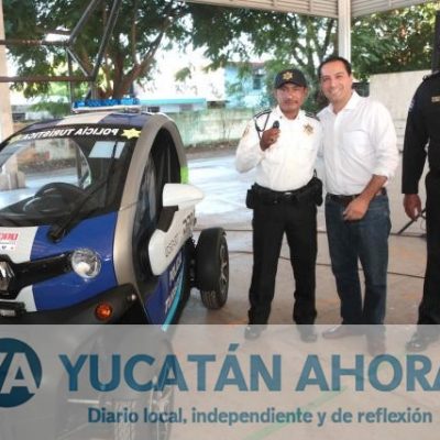 Compran dos patrullas eléctricas más para vigilar el centro de Mérida