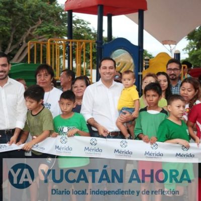 Mauricio Vila entrega los trabajos de rehabilitación del Parque de Xcumpich