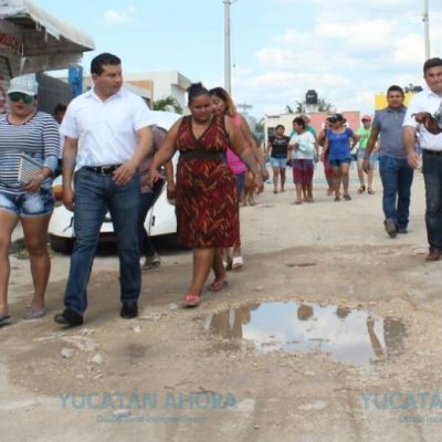 Anuncian rehabilitación de calles en fraccionamientos Valle Oriente y Encinos II de Kanasín