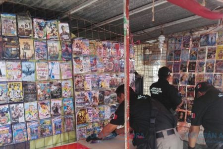 Tras una investigación desmantelan puestos de CD’s pirata en Tizimín