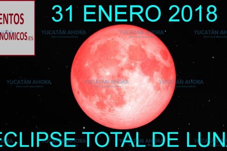 Este miércoles 31 de enero, el primer eclipse de Luna de 2018