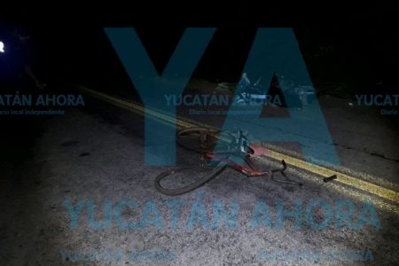 Peculiar pero trágico choque en una carretera del oriente de Yucatán