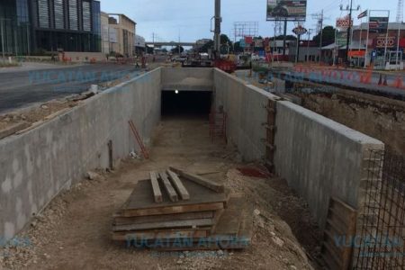En su etapa final de construcción el túnel subterráneo de la calle 60 Norte cerca de Periférico