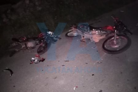 Trágico e irresponsable choque de motos: un muerto y tres heridos