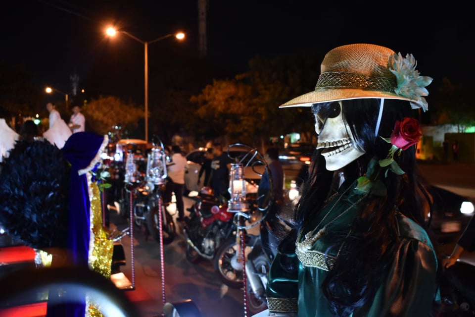 Sexta peregrinación de la Santa Muerte en Mérida, la noche del miércoles 31 de octubre/2019