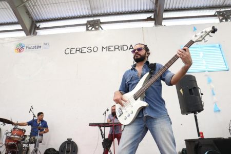 Con rock, comida, béisbol y convivencia despiden el año en el Cereso de Mérida