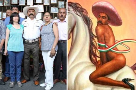 Trifulca en Bellas Artes de CDMX por cuadro de Zapata ‘feminizado’