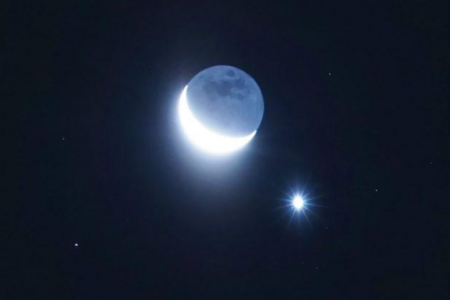 Frente frío impide ver lo mejor del beso celestial entre la Luna y Venus