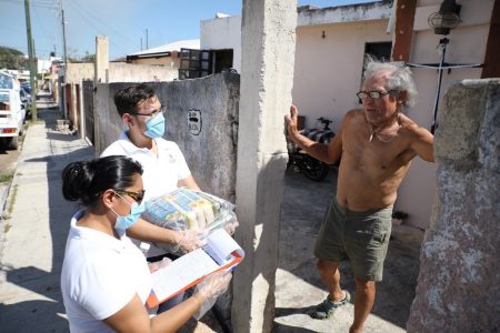 Gobierno de Yucatán reparte casa por casa despensas a grupos vulnerables