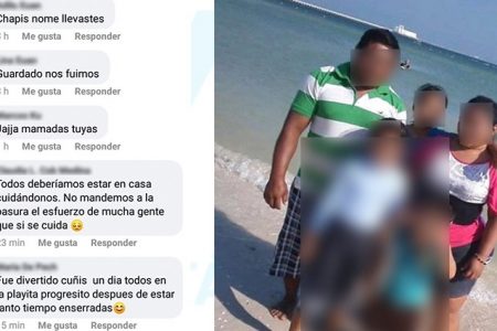 Familia de municipio yucateco se escapa al puerto y causa indignación