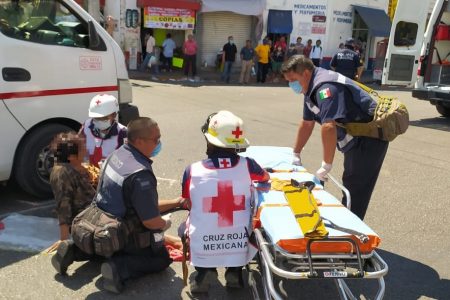Doblemente “perjudicada” por un choque en el centro de Mérida