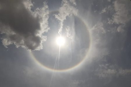 El halo solar, buen presagio para Mérida: anuncio de que las lluvias están cerca