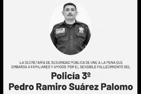Fallece policía de la SSP con 18 años de servicio