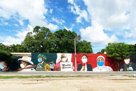 Múul muuk’al, un mural dedicado a los héroes de la actual pandemia