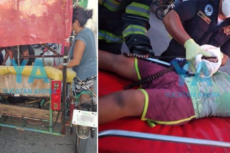 Terrible accidente de un niño en un mototaxi, en el sur de Mérida