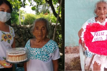 Con envidiable salud, Katita celebra sus 101 años en la Villa de Espita