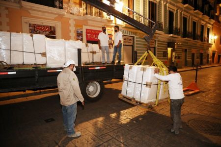 Avanza la colocación de macetas para ampliar áreas peatonales en el centro de Mérida