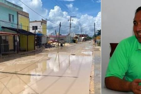 Calles de Kantunilkín, Quintana Roo, como escena de guerra y destrucción