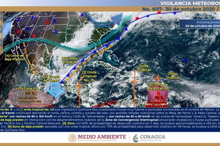 Pronostica Conagua Día de Muertos con lluvias fuertes en Yucatán