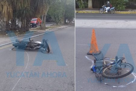 Abuelo enfiestado causa accidente con dos heridos, en la avenida Itzaes