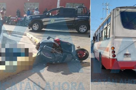 Trágico accidente en el centro de Mérida: fallece una motociclista
