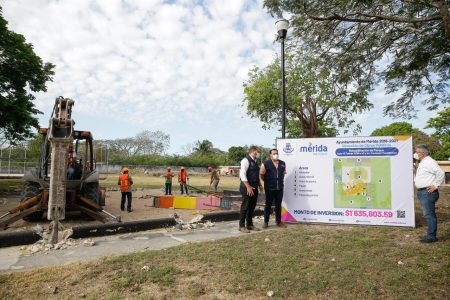 Construyen y rehabilitan parques en el sur de Mérida, con inversión de 10 millones de pesos