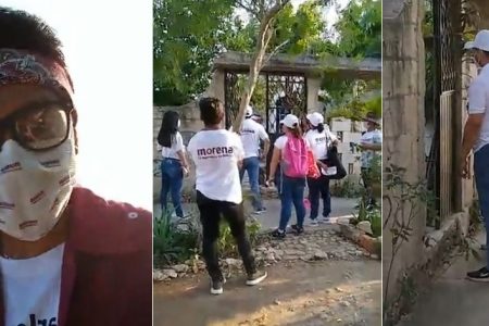 Vecinos exhiben a candidato de Morena en Kanasín: le gritan que es corrupto