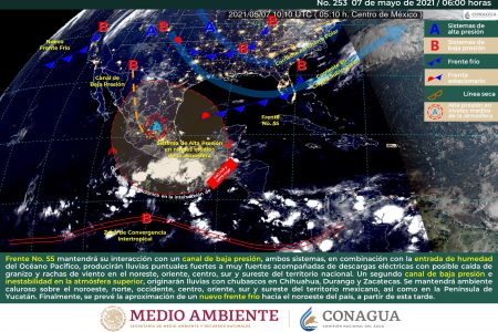 Conagua pronostica lluvias fuertes en el sur y oriente de Yucatán