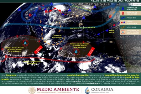 Pronostican lluvias fuertes en la parte oriente de Yucatán