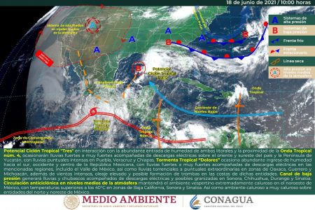 Seguirán las lluvias en Yucatán: las más fuertes en el sur y el noroeste