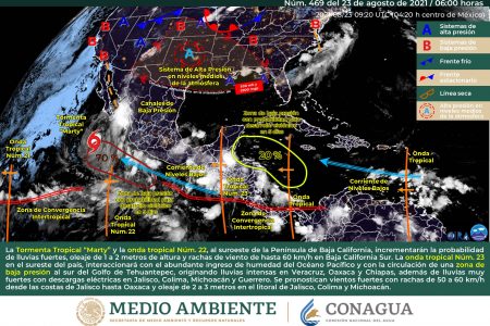 Conagua pronostica lunes de tormentas en Yucatán