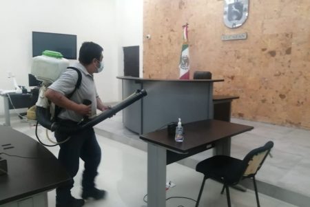 Combate al Covid-19 en edificios del Poder Judicial de Yucatán