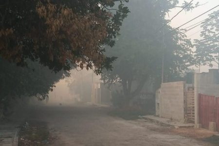 Gran nube de humo afecta a vecinos de Umán
