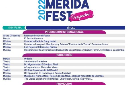 Se alista el Mérida Fest 2022 con grandes novedades