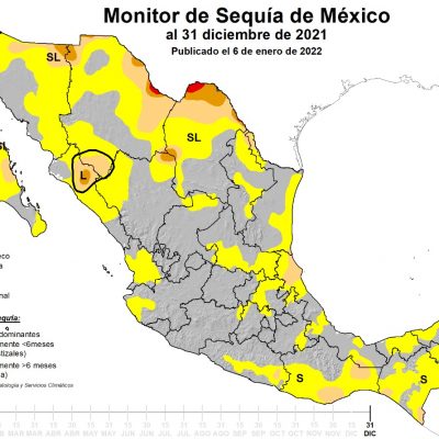 En 2021, sequía afectó el 2.5% de la Península de Yucatán