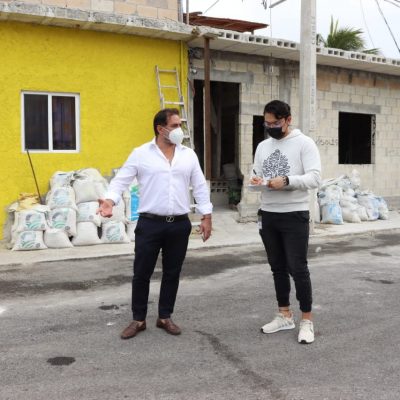 Julián Zacarías supervisa trabajos de mejoramiento de imagen urbana en Progreso