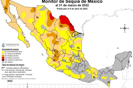 Península de Yucatán, libre de sequía