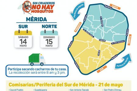 Campaña de descacharrización en Mérida se llevará a cabo este fin de semana