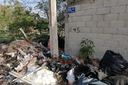 Basura invade las calles de la ciudad de Mérida