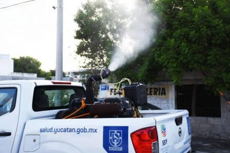 Continúa la SSY, en coordinación con el Ayuntamiento de Mérida, realizando segundo barrido de fumigación en la ciudad