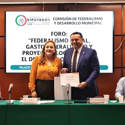 El Alcalde Renán Barrera expone ante la Cámara de Diputados las necesidades presupuestarias de 20 millones de mexicanos