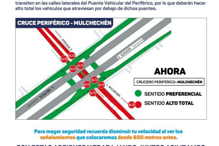 Este lunes arrancará el cambio de vialidad en la intersección con la calle 58 en la entrada a Mulchechén del Periférico de Mérida