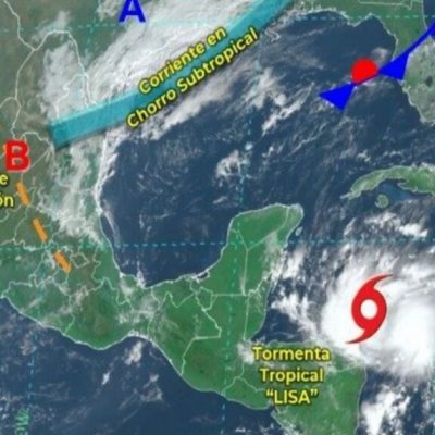 La tormenta Lisa tocará Belice este miércoles. Dos ciclones tropicales en la zona atlántica