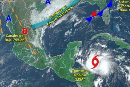 La tormenta Lisa tocará Belice este miércoles. Dos ciclones tropicales en la zona atlántica