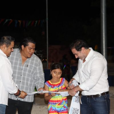 Zacarías Curi entrega a niños y jóvenes de Flamboyanes un nuevo parque: el “Ignacio Zaragoza” 